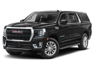 black 2022 gmc yukon xl front left angle view