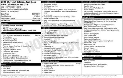 2025 Chevrolet Colorado Trail Boss