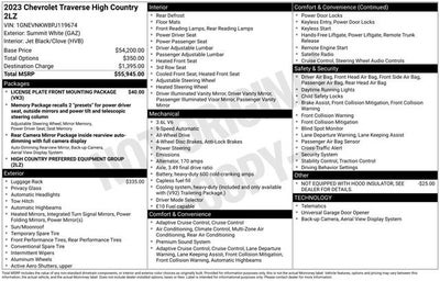 2023 Chevrolet Traverse High Country