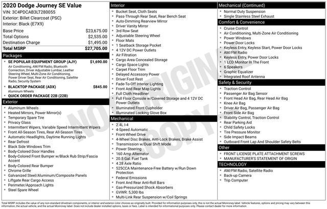2020 Dodge Journey SE Value
